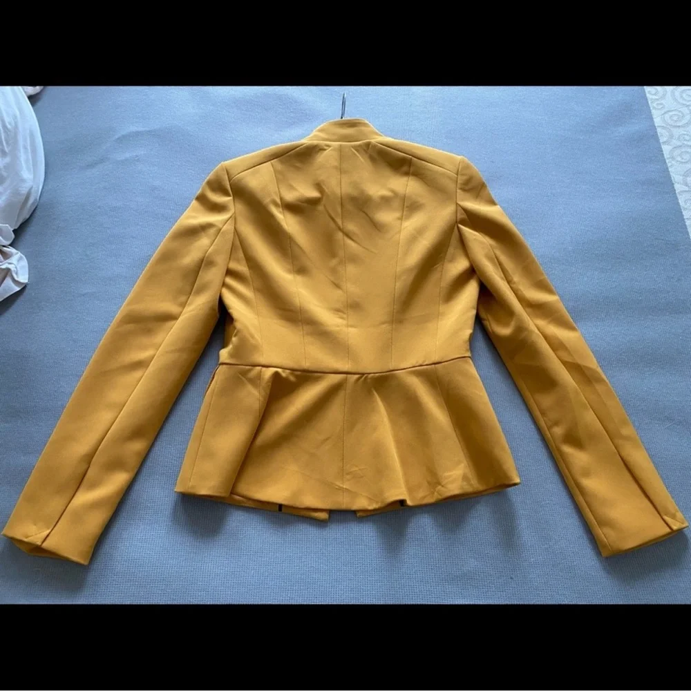 Elegant Mustard Yellow Women's Jacket - Picture 2 of 2